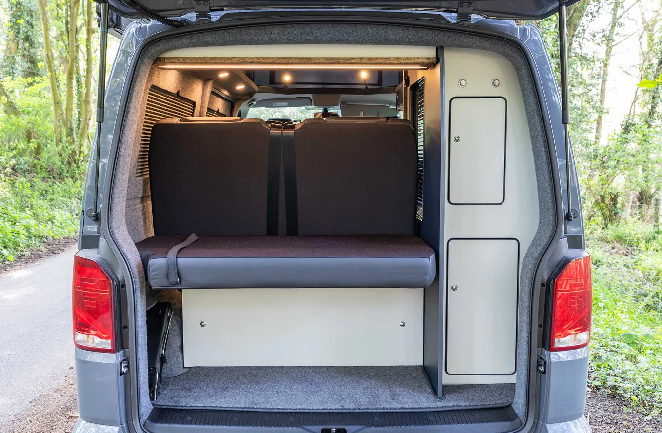 Bodans Pentire Explorer Elevating Roof Campervan Rear View Interior